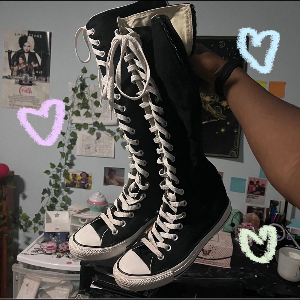 knee high converse (size women’s 8)